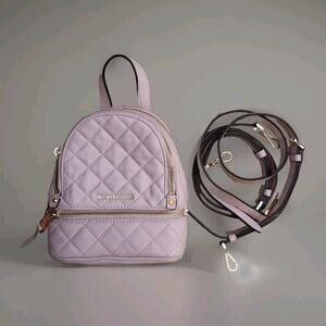 MICHAEL KORS RHEA ZIP XS MESSENSGER‎ BACKPACK QUILT IN BLOSSOM PINK DETACH STRAP Michael Kors Rhea Zip Medium Backpack Primrose M - Walmart.com main image 2